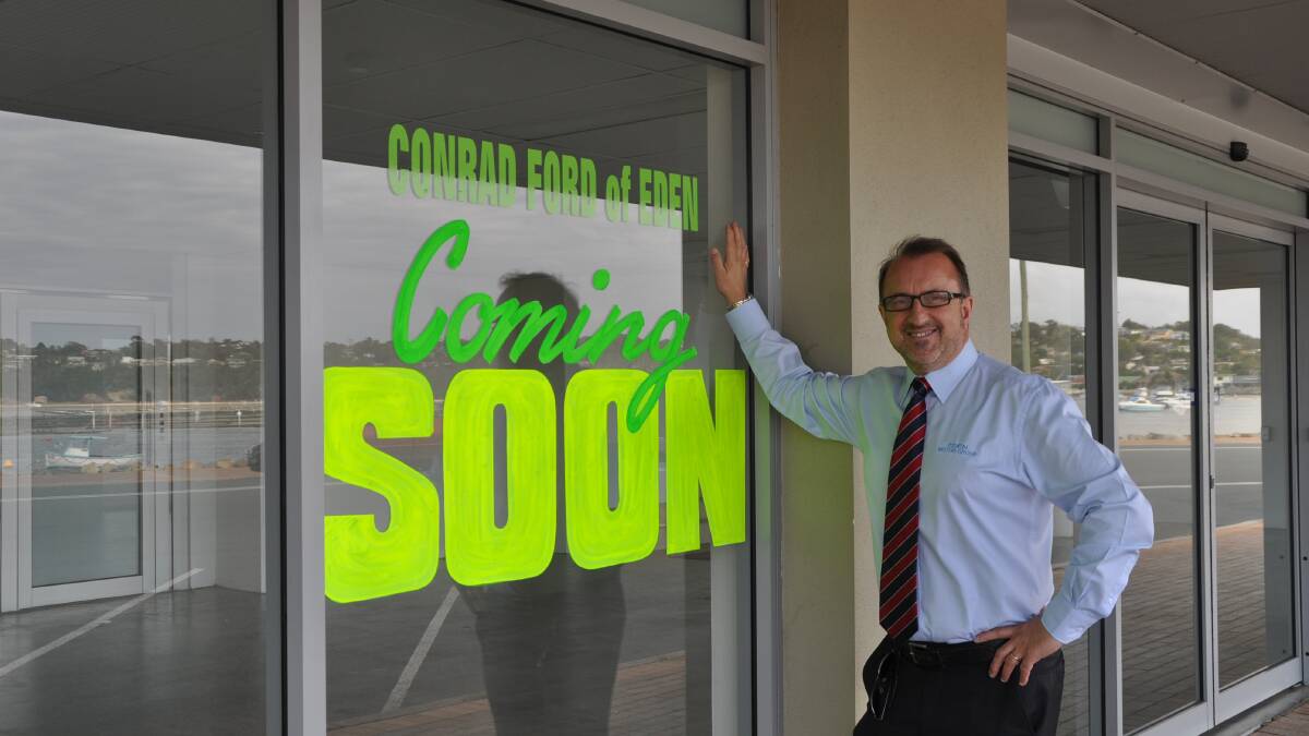 Eden Motor Group managing director Con Zurcas is soon to open his new car showroom on Market Street, Merimbula.