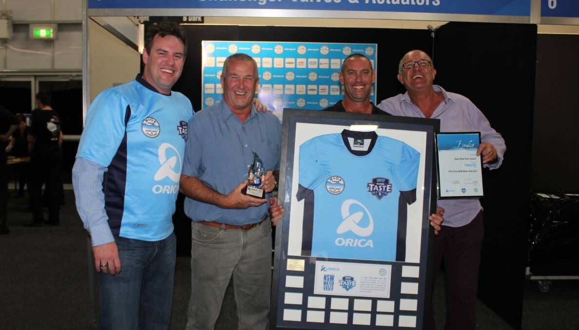 Photograph: BVSC’s Keith Hyatt, Ron Bosson, Dean Greenwell, and Garry Pearce with the Best Taste Test award.