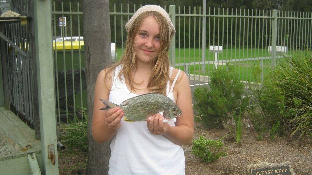TOP CATCH: Anthea Hasler won the junior Cock-O-The-Walk with a creditable bream.