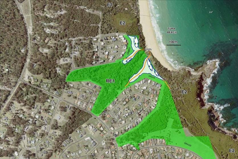 The North Tura Beach Residents Association planned re-established public recreation open space within the RE1 zone at The Point/Dolphin Cove.