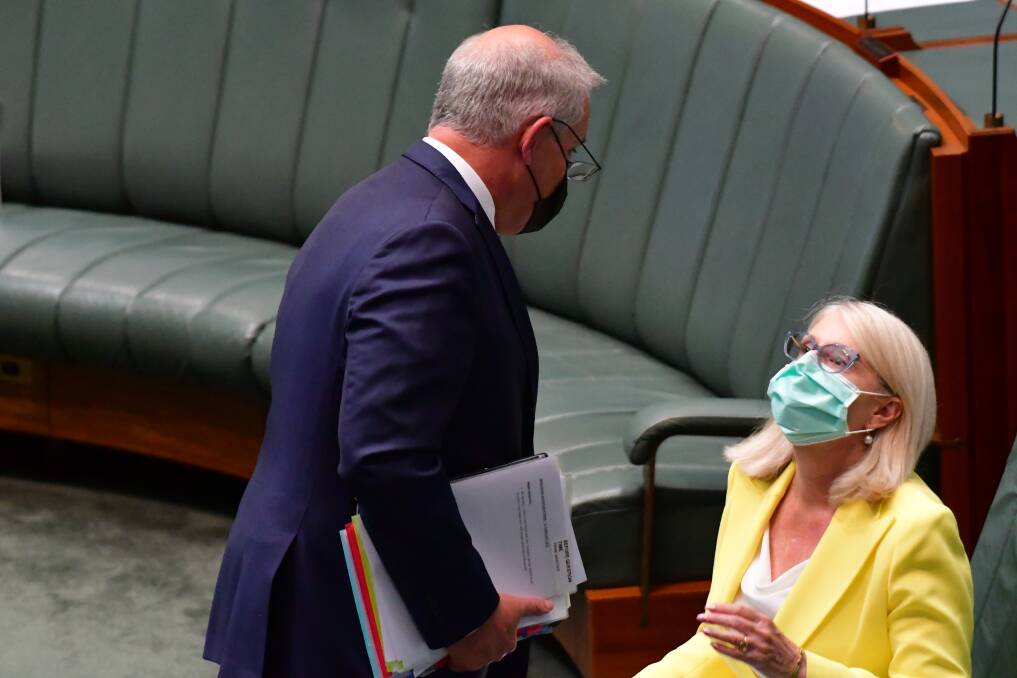 Karen Andrews has called on Scott Morrison to resign after revelations he appointed himself to the home affairs portfolio during the pandemic. Picture: Elesa Kurtz
