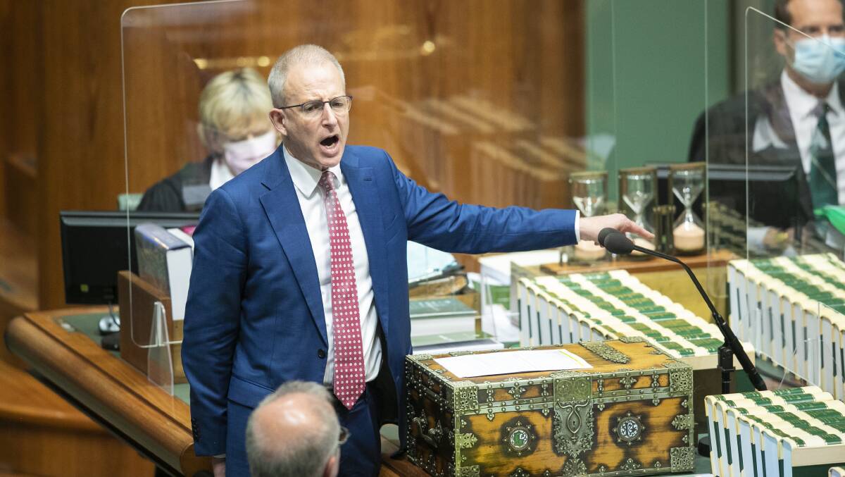 Communications minister Paul Fletcher has been defending the government's integrity commission model. Picture: Picture: Keegan Carroll,