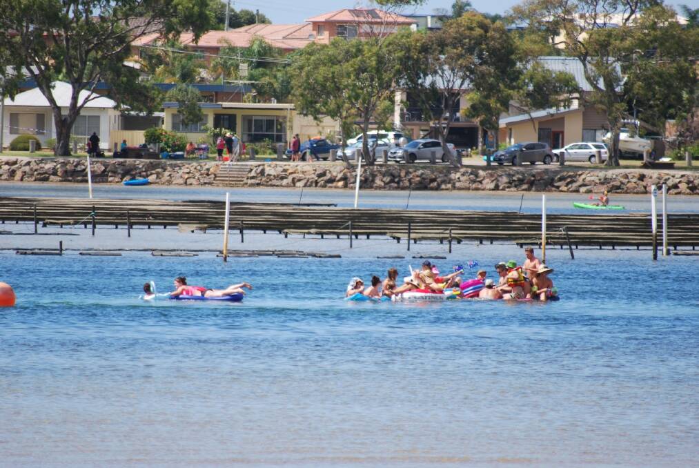Just floating along on Australia Day in Merimbula.