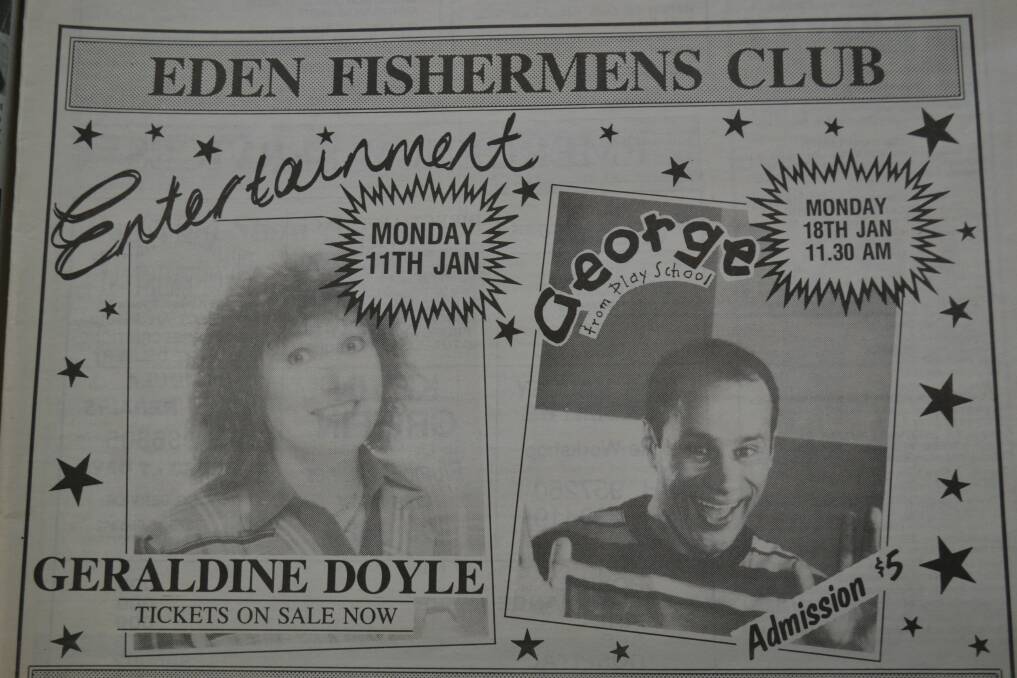Geraldine Doyle and George from Play School appeared at the club on January 18, 1993.